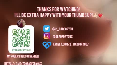 Snapshot of 2badforyou chatting on 01/05/26, 05:27 30 NOV online show from 01/05/26, 05:27