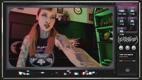 Snapshot of 666deathgasm chatting on 02/16/25, 08:11 Juune online show from 02/16/25, 08:11