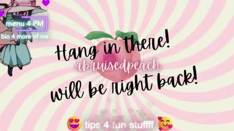 Snapshot of abruisedpeach chatting on 04/25/26, 04:04 Peach online show from 04/25/26, 04:04