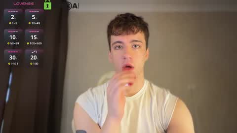 Snapshot of adampolerno chatting on 06/30/26, 10:27 Hi Im Adam Glad to see u here 3 And its my first day online show from 06/30/26, 10:27