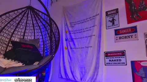 Snapshot of ariavossx chatting on 04/15/26, 06:15 Aria online show from 04/15/26, 06:15