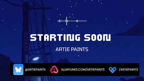 Snapshot of artiepaints chatting on 01/03/25, 01:05 Artie Paints online show from 01/03/25, 01:05