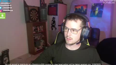 Snapshot of bigjohnny550 chatting on 02/28/25, 07:03 Johnny D Good online show from 02/28/25, 07:03