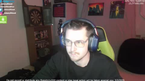 Snapshot of bigjohnny550 chatting on 03/03/25, 08:11 Johnny D Good online show from 03/03/25, 08:11