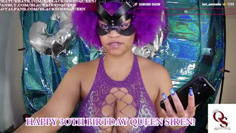 Snapshot of blacksirenqueen chatting on 03/26/26, 01:38 Queen Siren online show from 03/26/26, 01:38