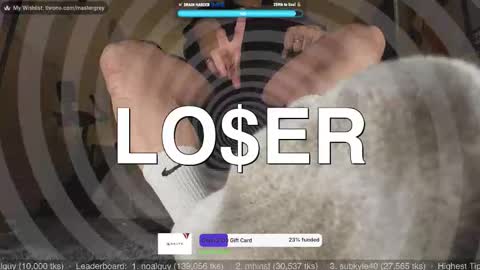 Snapshot of cashmastergrey chatting on 12/23/25, 06:00 Master Grey online show from 12/23/25, 06:00