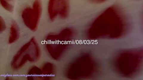 Snapshot of chillwithcamii chatting on 03/08/25, 08:57 yoursensualparadise online show from 03/08/25, 08:57