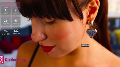 Snapshot of diodoramag chatting on 01/19/25, 08:07 Diodora Magenta online show from 01/19/25, 08:07