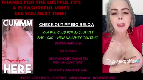 Snapshot of drippingwetgoddess chatting on 05/19/26, 08:59 Angie online show from 05/19/26, 08:59