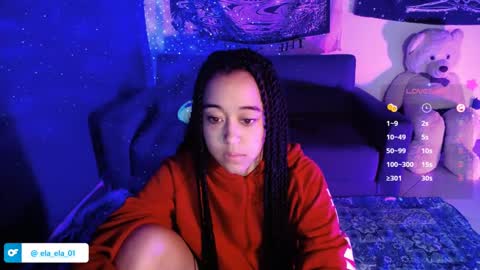 Snapshot of ela_0 chatting on 01/13/25, 01:45 Ela Help me reach 100 thumbs up online show from 01/13/25, 01:45