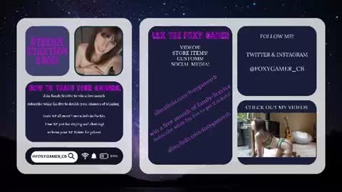 Snapshot of foxy_gamer chatting on 06/12/26, 01:15 Lex Vive foxygamer cb online show from 06/12/26, 01:15