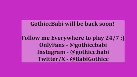 Gothicc Babi online show from 12/31/24, 03:12