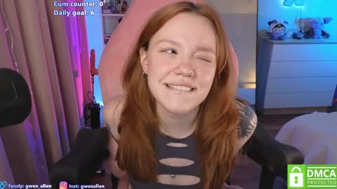 Snapshot of gwen_allen chatting on 05/14/26, 11:33 I am Gwen online show from 05/14/26, 11:33