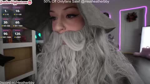 Snapshot of heatherbby chatting on 10/31/25, 10:55 Heather online show from 10/31/25, 10:55