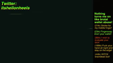 Snapshot of hell_on_heels_ chatting on 01/16/25, 07:38 - show loyalty and subscribe -  online show from 01/16/25, 07:38