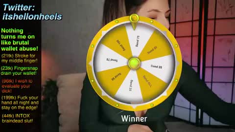 Snapshot of hell_on_heels_ chatting on 02/18/25, 01:10 - show loyalty and subscribe -  online show from 02/18/25, 01:10