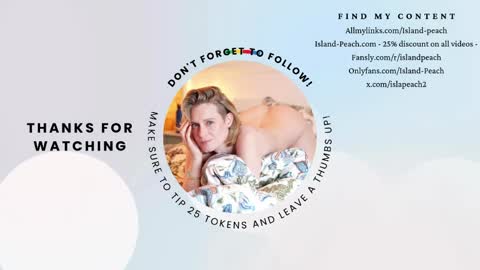 Snapshot of island_peach chatting on 04/19/26, 02:05 Lou Peaches online show from 04/19/26, 02:05