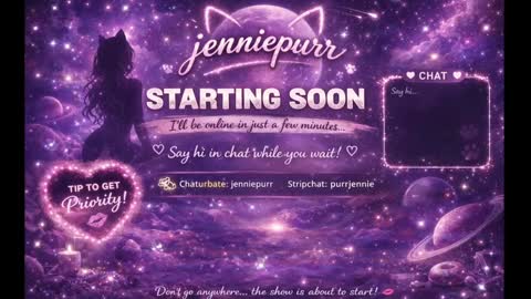 Snapshot of jenniepurr chatting on 03/31/26, 08:59 Jennie online show from 03/31/26, 08:59