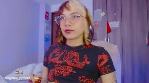 Snapshot of mel_dahlia chatting on 05/17/26, 08:16 Melissa - - Please help me to reach 100 thumbs up online show from 05/17/26, 08:16