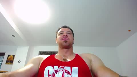 Snapshot of muscleaj69 chatting on 07/19/26, 05:33 AJ online show from 07/19/26, 05:33