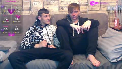 Max tall dark-haired guy with tattoos and Phil blond-haired online show from 04/05/26, 01:14