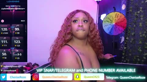 Snapshot of queencroze chatting on 01/10/25, 09:31 Queen Cherise Roze online show from 01/10/25, 09:31
