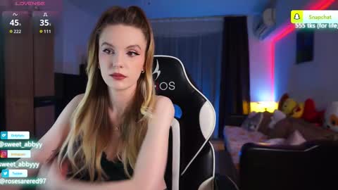 Snapshot of rosesarered97 chatting on 02/17/26, 08:26 Abbygail online show from 02/17/26, 08:26