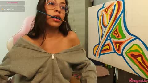 Snapshot of samyonichan chatting on 12/06/24, 04:58 Special show on 17 december and 23 UwU online show from 12/06/24, 04:58