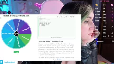 Snapshot of scarlettpython1 chatting on 10/17/25, 02:30 Scarlett online show from 10/17/25, 02:30