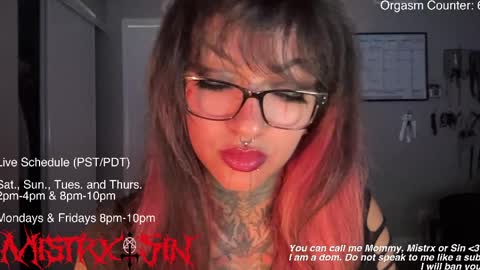 Snapshot of sinfulincubus chatting on 06/07/26, 12:15 Mistrx Sin online show from 06/07/26, 12:15