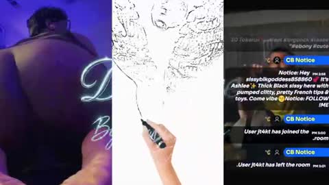 Snapshot of sissyblkgoddess858860 chatting on 07/19/26, 08:01 Sissyblkgoddess online show from 07/19/26, 08:01