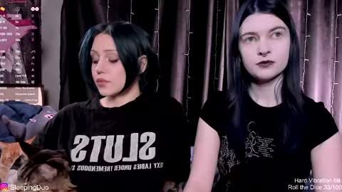 Snapshot of sleepingduo chatting on 02/28/26, 03:35 Hi We are Iva and Angela Nice to meet u 3 online show from 02/28/26, 03:35