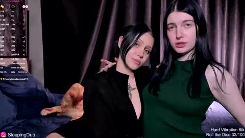 Snapshot of sleepingduo chatting on 03/06/26, 06:37 Hi We are Iva and Angela Nice to meet u 3 online show from 03/06/26, 06:37