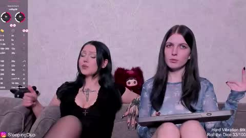 Snapshot of sleepingduo chatting on 03/28/26, 08:52 Hi We are Iva and Angela Nice to meet u 3 online show from 03/28/26, 08:52