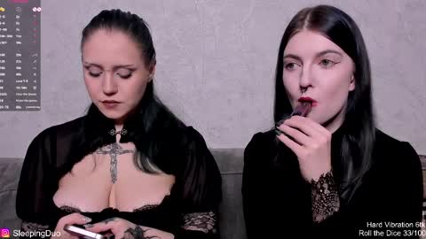 Snapshot of sleepingduo chatting on 04/12/26, 04:45 Hi We are Iva and Angela Nice to meet u 3 online show from 04/12/26, 04:45