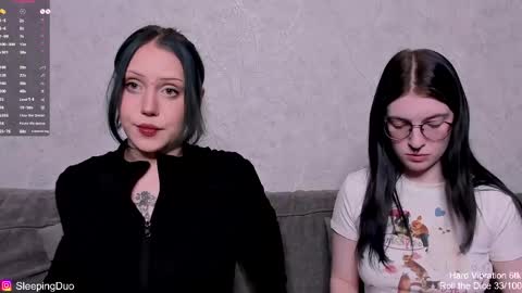 Snapshot of sleepingduo chatting on 04/13/26, 05:29 Hi We are Iva and Angela Nice to meet u 3 online show from 04/13/26, 05:29