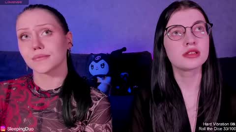 Snapshot of sleepingduo chatting on 05/31/26, 06:09 Hi We are Iva and Angela Nice to meet u 3 online show from 05/31/26, 06:09