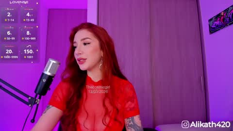 Snapshot of thecosmicgirl chatting on 03/12/26, 01:17 Alicia Alikath online show from 03/12/26, 01:17
