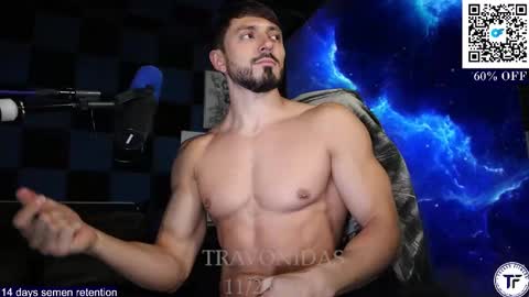 Snapshot of travonidas chatting on 11/23/25, 03:56 Greek God online show from 11/23/25, 03:56