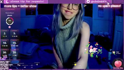 Snapshot of v3n0mb1t3z chatting on 01/15/25, 04:57 kermit online show from 01/15/25, 04:57