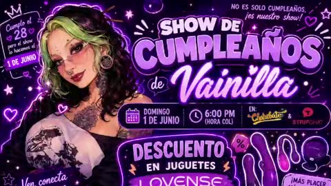 Vainilla Independent model online show from 06/02/26, 12:56