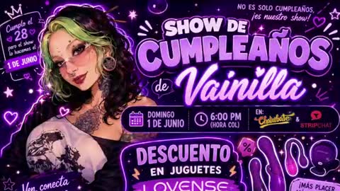 Snapshot of vainilla_l chatting on 06/18/26, 02:45 Vainilla Independent model online show from 06/18/26, 02:45