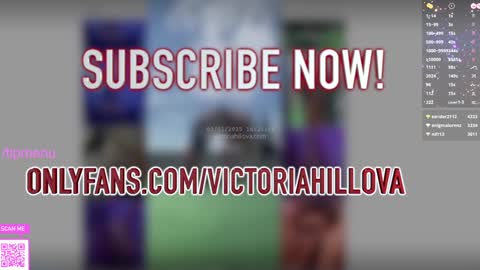 Snapshot of victoriahillova chatting on 01/03/25, 03:22 Victoria Hillova online show from 01/03/25, 03:22