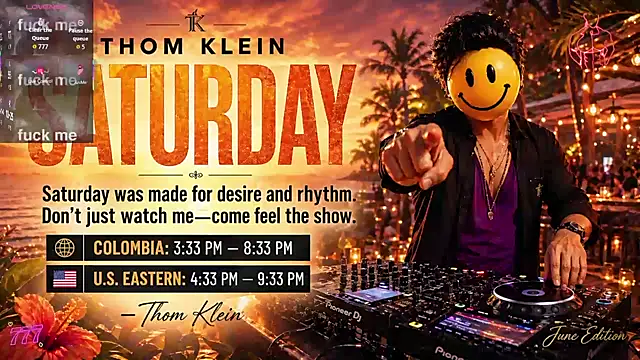 Snapshot of thomklein chatting on 06/13/26, 07:01 thomklein online show from 06/13/26, 07:01