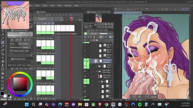 Snapshot of DrenchedArt chatting on 01/22/25, 07:24 DrenchedArt online show from 01/22/25, 07:24