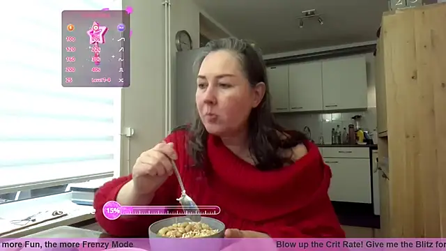 Snapshot of MilfGina chatting on 11/25/25, 08:47 MilfGina online show from 11/25/25, 08:47