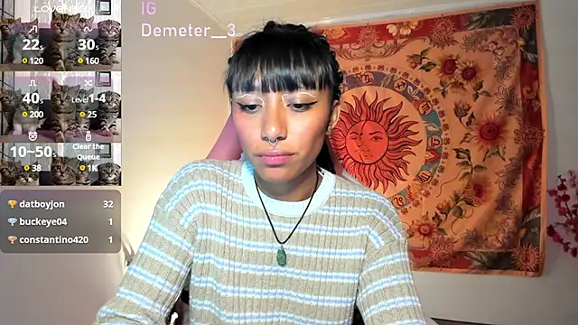 Snapshot of Demeter__ chatting on 02/12/25, 11:30 Demeter online show from 02/12/25, 11:30