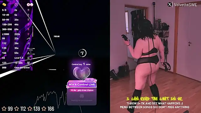 Snapshot of VelvetteSWE chatting on 06/19/26, 05:56 VelvetteSWE online show from 06/19/26, 05:56