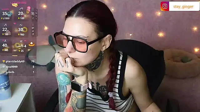 Snapshot of Ginger_Stay chatting on 01/21/25, 08:00 Ginger Stay online show from 01/21/25, 08:00
