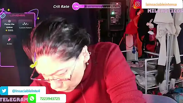 Snapshot of LaInsaciableIntensa chatting on 07/19/26, 09:29 LaInsaciableIntensa online show from 07/19/26, 09:29